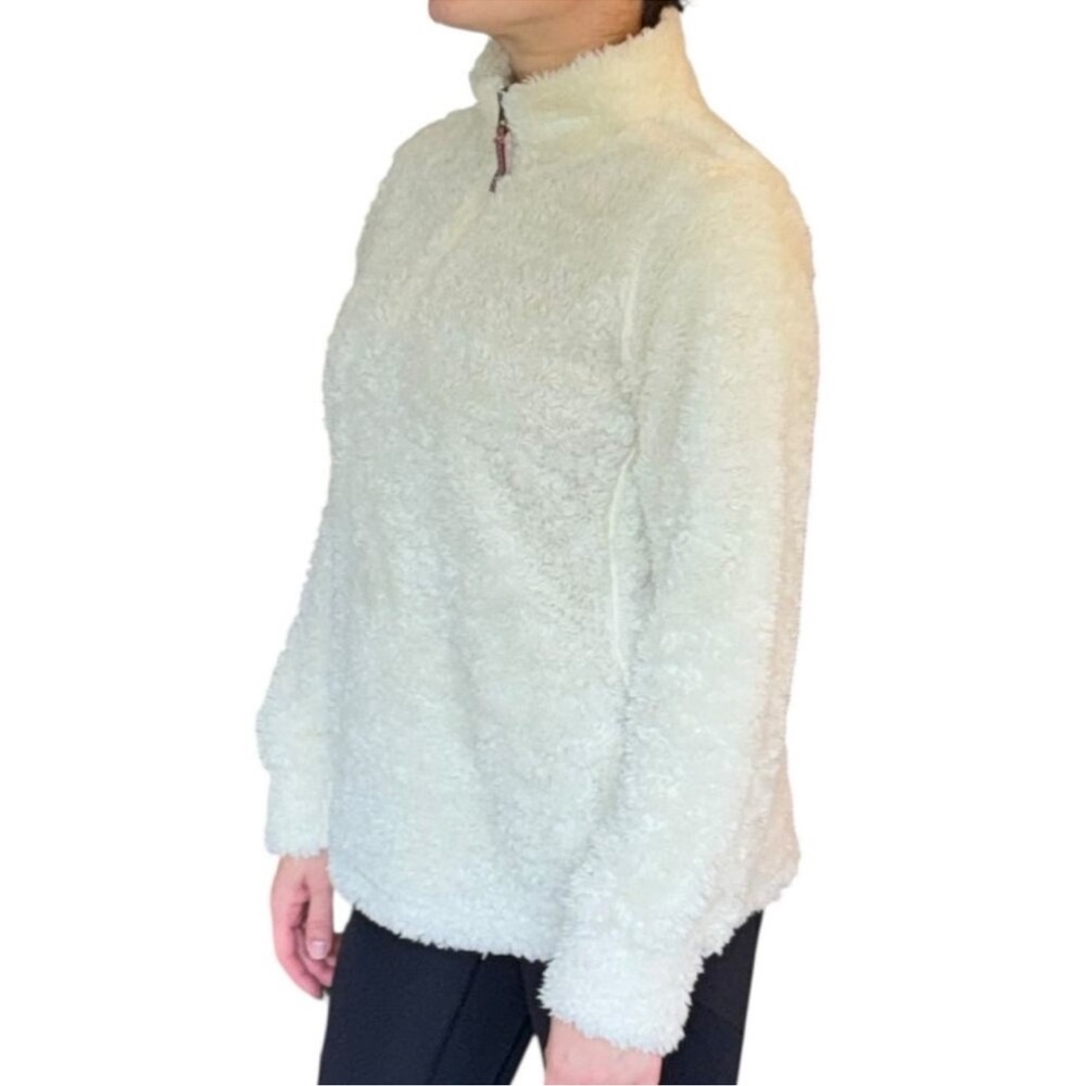 Original WeatherProof Vintage Sherpa Cream Pullover Sz Medium